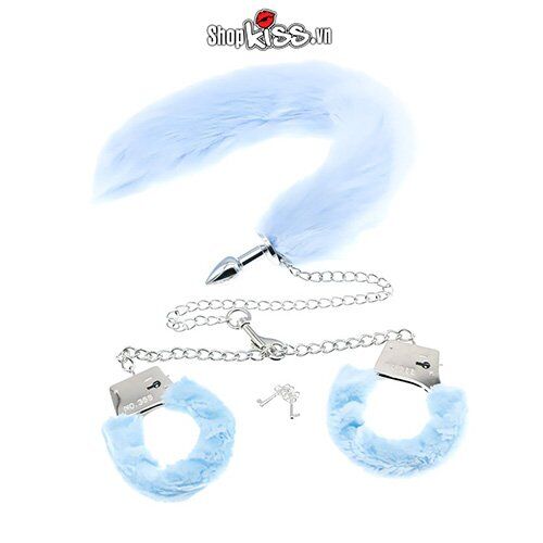 Nhập sỉ Set đồ chơi bạo dâm còng tay và đuôi chồn kèm xích    giá tốt