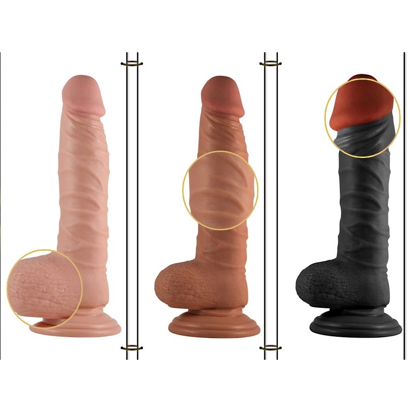 Dương vật silicon gân mềm rung mạnh Lovetoy Extreme 7.5 inch cao cấp