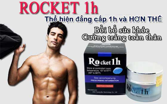 Rocket 1h Mỹ chính hãng tăng cường sinh lý Nam giới kéo dài thời gian xuất tinh