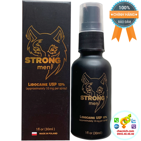 Chai xịt Strong Men kéo dài thời gian quan hệ hiệu quả nam