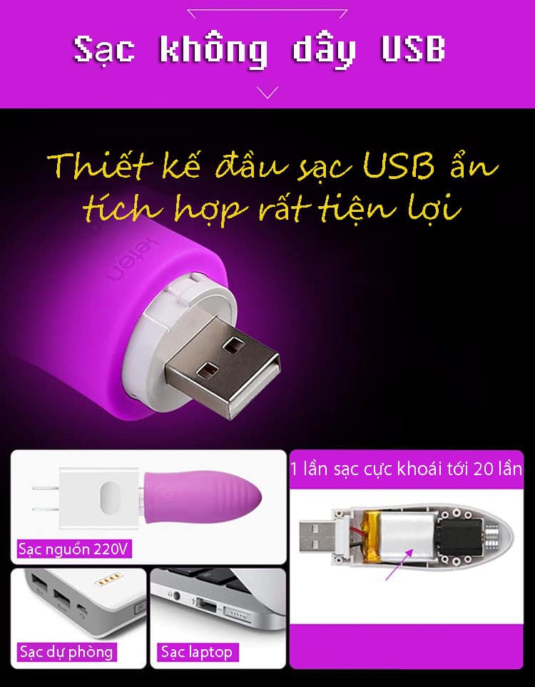 Trứng Rung Đôi Leten Melody Sạc Pin Cao Cấp EG33G Siêu Mạnh