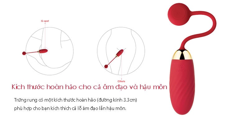 Trứng Rung Svakom Ella Cao Cấp Bluetooth Điều Khiển Từ Xa