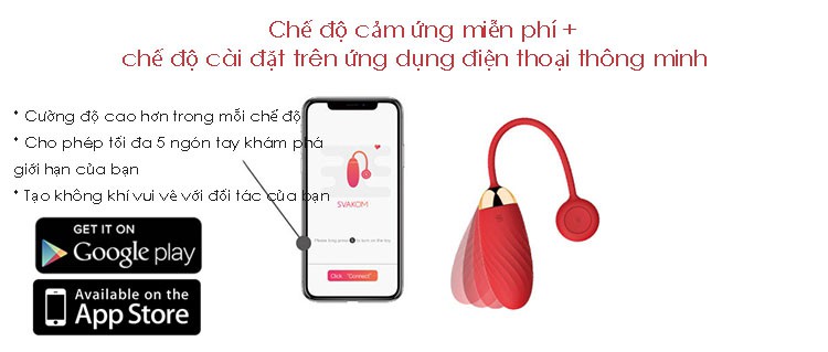 Trứng Rung Svakom Ella Cao Cấp Bluetooth Điều Khiển Từ Xa