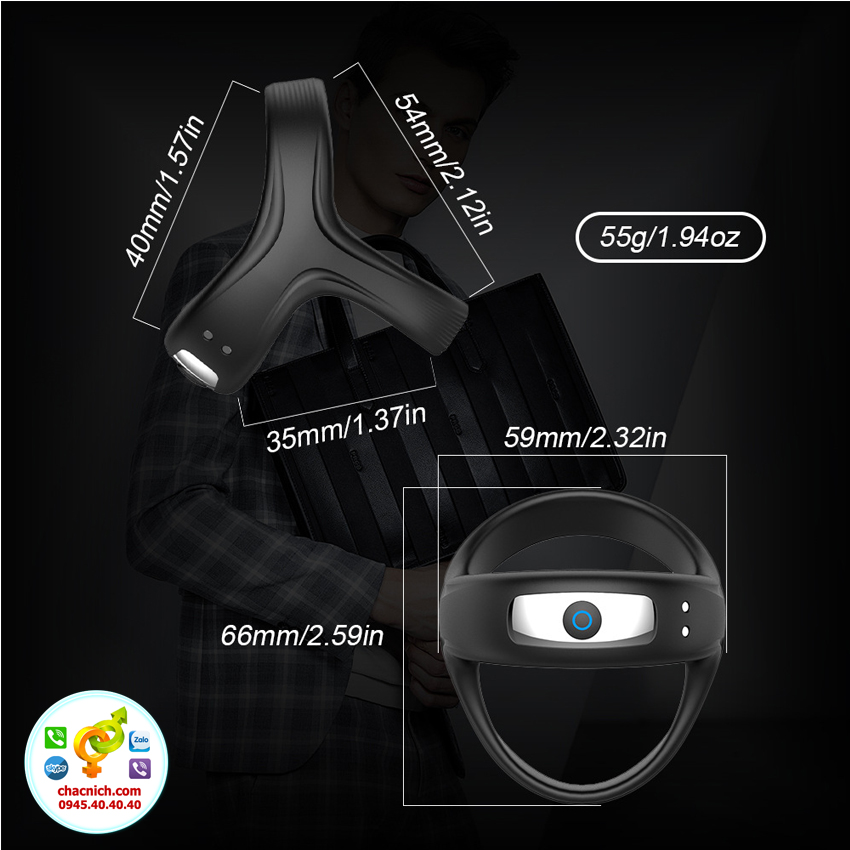 Vòng đeo dương vật CHEVEN 3 in 1 10 chế độ rung kích thích đỉnh