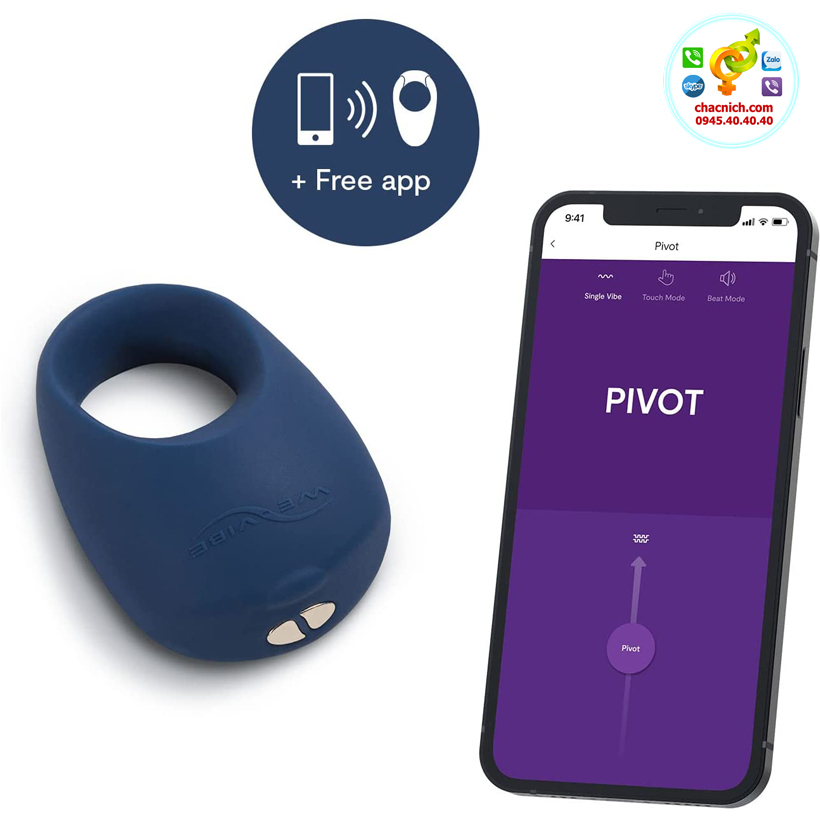 Vòng rung We-Vibe Pivot 11 chế độ silicon cao cấp điều khiển app