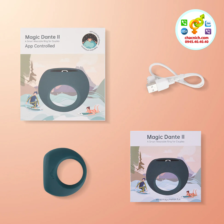 Vòng rung Magic Dante II 10 chế độ điều khiển App cao cấp