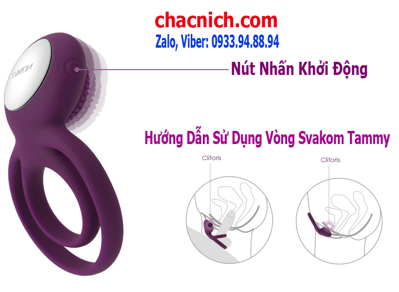 Nhập sỉ Vòng rung tăng khoái cảm kéo dài thời gian rung mạnh sạc điện - Svakom Tammy loại tốt