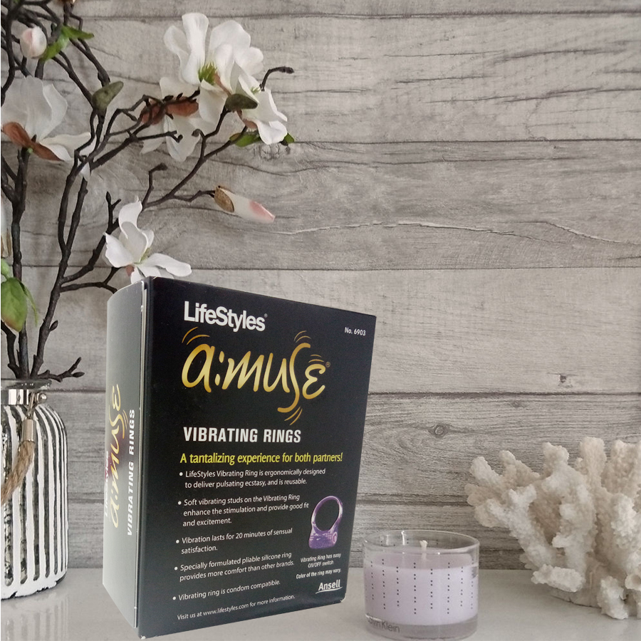 Bộ 3 vòng rung Lifestyles Ansell silicone cao cấp rung mạnh