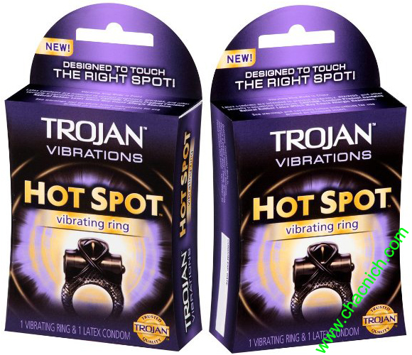 Nhẫn rung cao cấp Trojan Hot Spot silicone co giãn rung đa chế độ