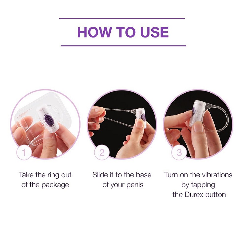 Vòng rung Durex chống xuất tinh sớm tăng khoái cảm nam nữ