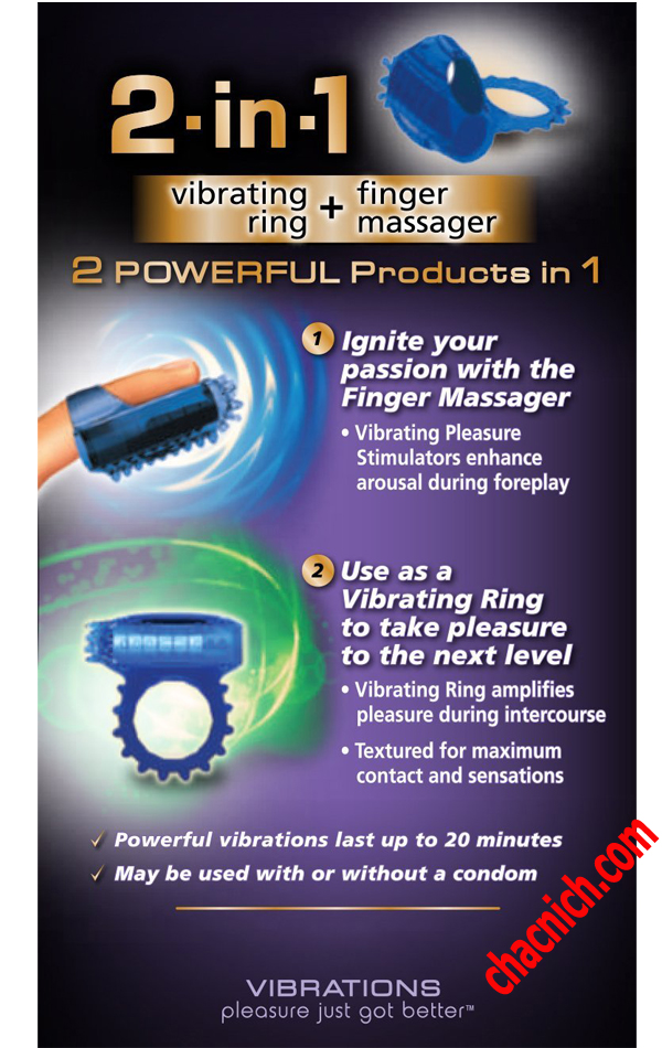 Vòng rung Trojan Vibration 2in1 silicon cao cấp rung mạnh