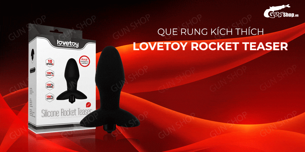  Địa chỉ bán Que rung kích thích hậu môn 10 chế độ rung dùng pin - Lovetoy Rocket Teaser giá tốt