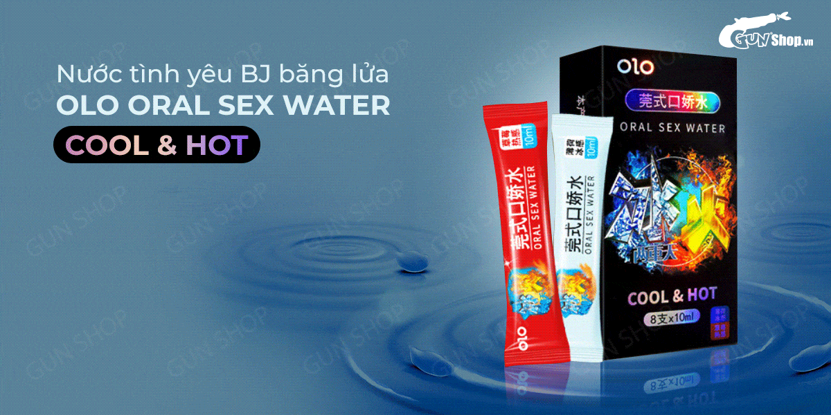  Đại lý Nước tình yêu BJ băng lửa - OLO Oral Sex Water Cool & Hot - Hộp 4 cặp cao cấp
