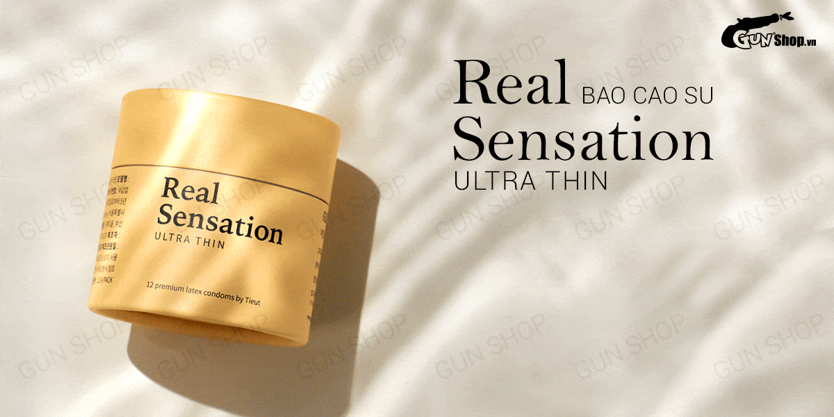  Bán Bao cao su Real Sensation Ultra Thin - Siêu mỏng - Hộp 12 cái loại tốt