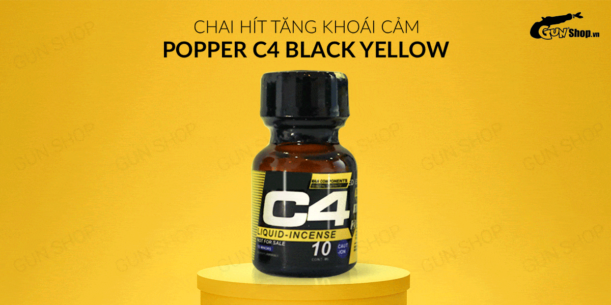  Thông tin Chai hít tăng khoái cảm Popper C4 Black Yellow - Chai 10ml mới nhất