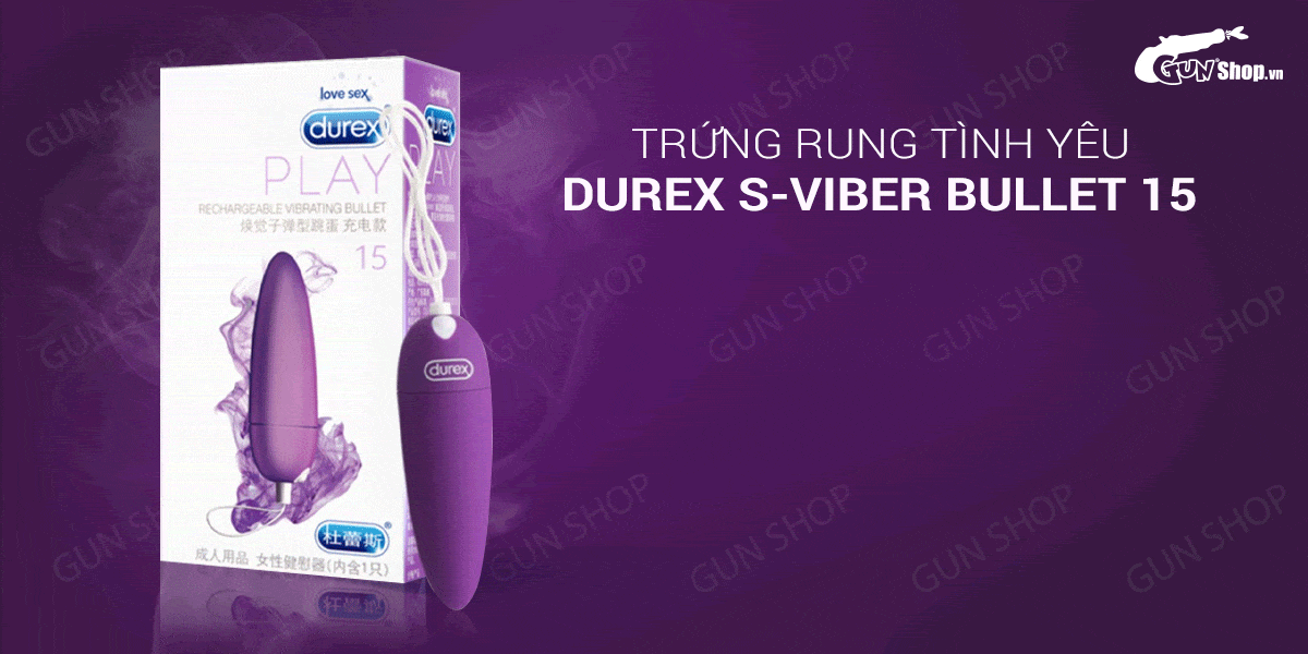 Trứng rung tình yêu Durex S-Viber Bullet 15 không dây cao cấp rung mạnh