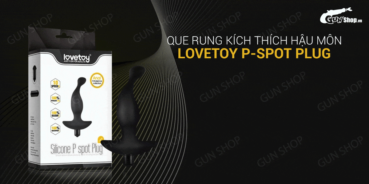  Bỏ sỉ Que rung kích thích hậu môn 10 chế độ rung dùng pin - Lovetoy P-Spot Plug cao cấp