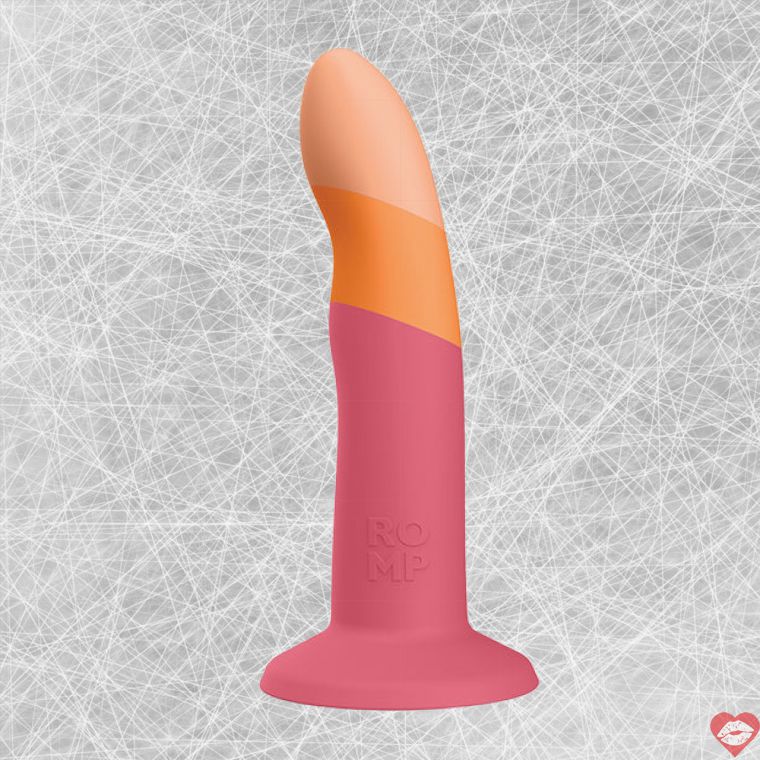 ROMP Dizi Dildo Cong G Mềm Silicone 3 Màu Khoái Cảm Đỉnh 