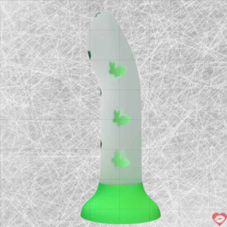 Pretty Love dildo phát sáng xanh 17cm silicon