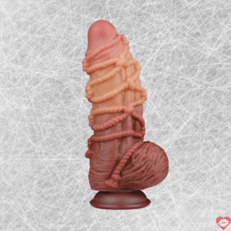 Lovetoy dildo kép buộc dây 24cm silicone kích thích