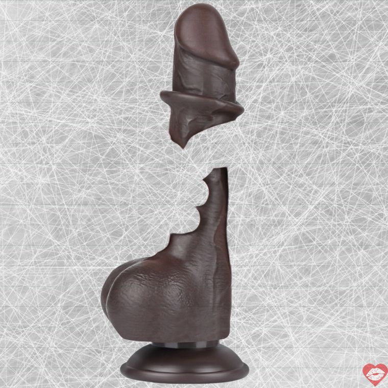 Lovetoy dương vật giả 13.2cm nâu da thật sướng