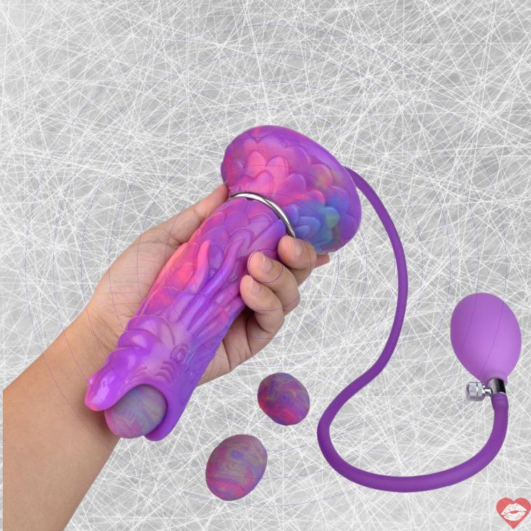 Silicone Ovipositor Dildo Túi Khí Sinh Trứng Ảo Diệu