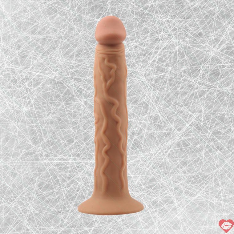 Yunman 25cm Dildo Nam Mỹ Hút Chân Mềm Cong Linh Hoạt