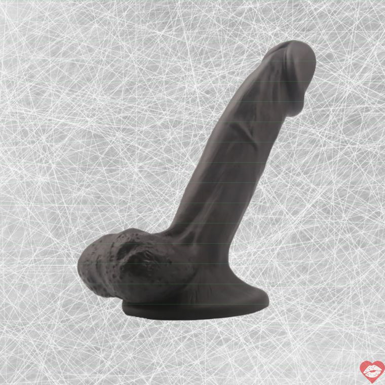 Yunman Ruanjiao Dildo Đen Silicone Hút Chân Mạnh