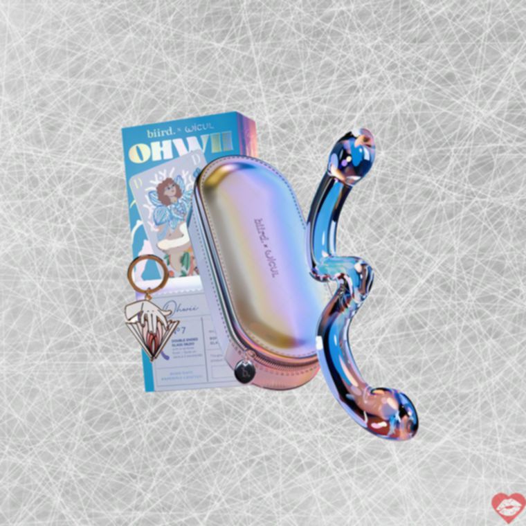 Biird OhWii dildo kính đôi đầu G/P-spot Wicul đa năng