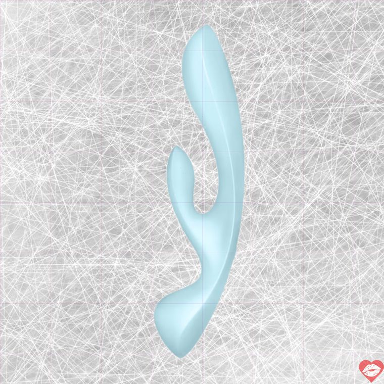 Satisfyer Thỏ Ba Kích Xanh Nhạt 23.8cm