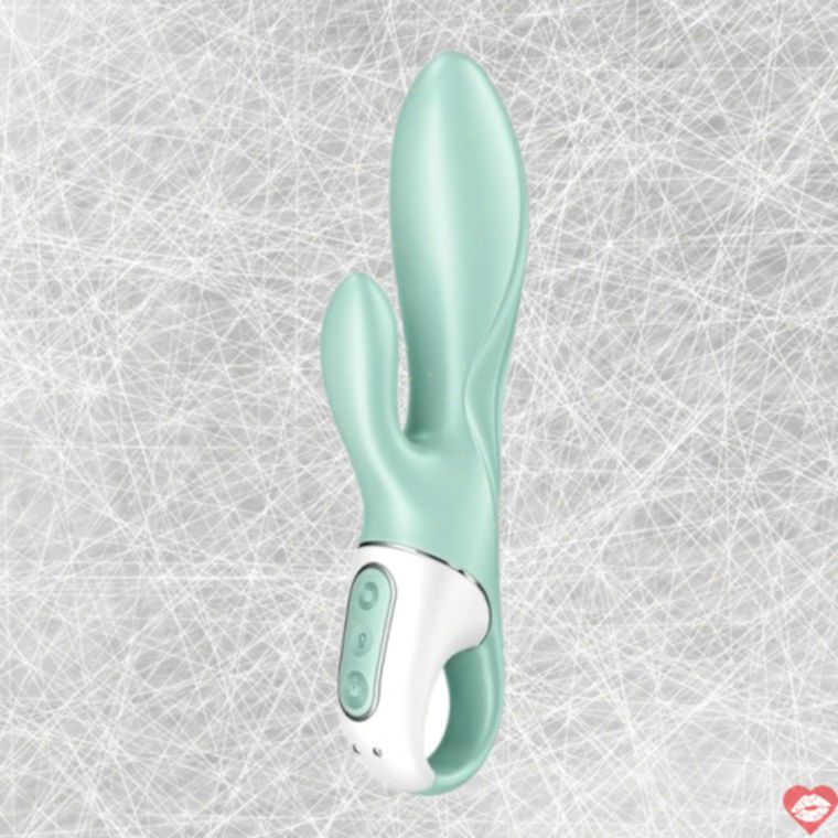 Satisfyer Air Pump Bunny 5 Xanh Bơm Rung Thỏ Đỉnh