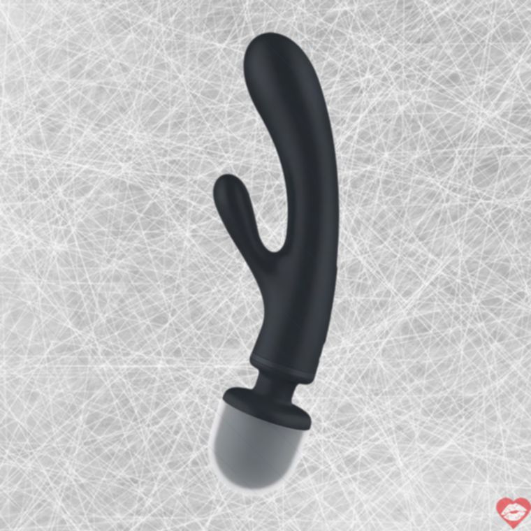 Satisfyer Triple Lover xám rabbit rung 3 khoái mạnh mẽ ướt át