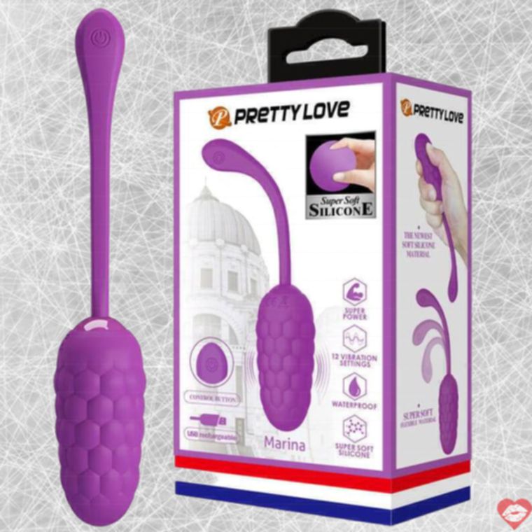 Pretty Love Marina Egg Tím Rung 12 Chế Độ USB