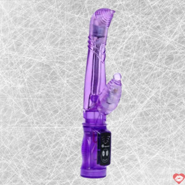 Baile Tease Rung Cứng Dẻo Tím G+Klit 11cm