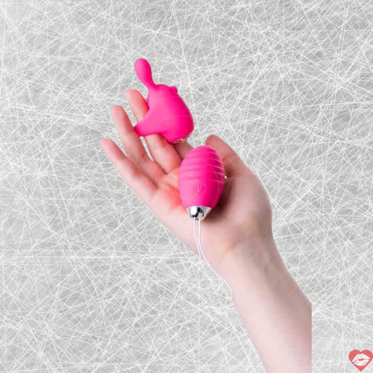 Jos Vita Trứng Rung Ngón Tay Hồng 8.5cm Điều Khiển Vô Tuyến