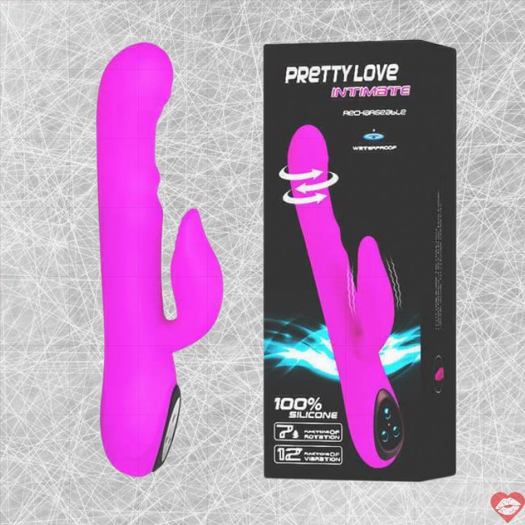 Pretty Love Intimate Thỏ Rung Xoay Hồng Phấn Đỉnh Cao