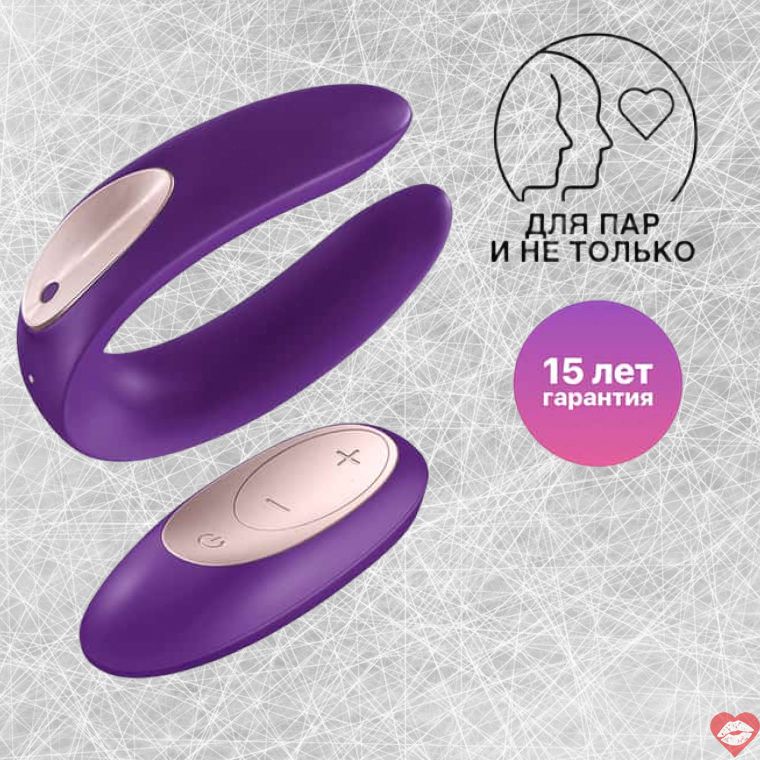 Vibrat Cặp Đôi Satisfyer Double Plus Tím Remote Nóng