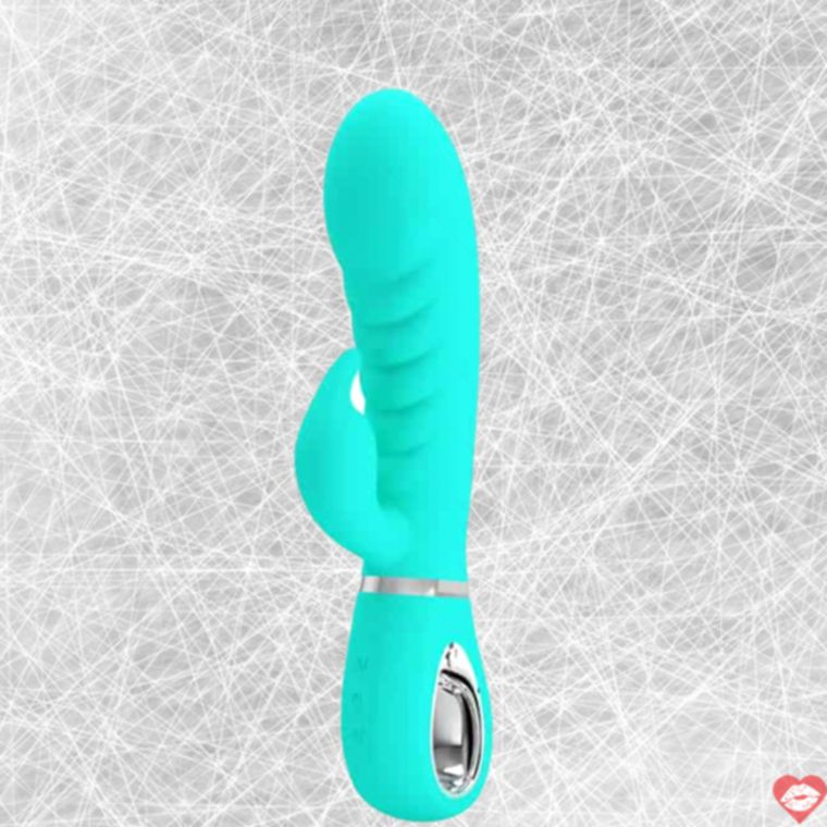 Vibro Thỏ Pretty Love Prescott Ngọc Lam Gợn Sóng Điên Cuồng