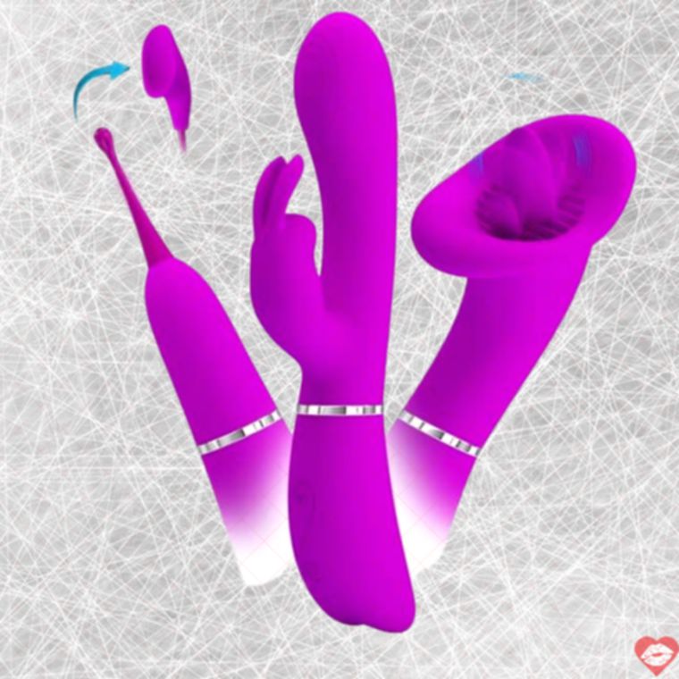 Bộ Pretty Love Thrill Kit Tím Đầu Đổi 5 Cấp Siêu Sướng