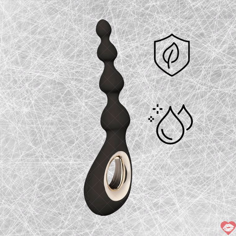 Lelo Soraya Đen 23.4cm Rung Nước An Toàn 12 Tháng