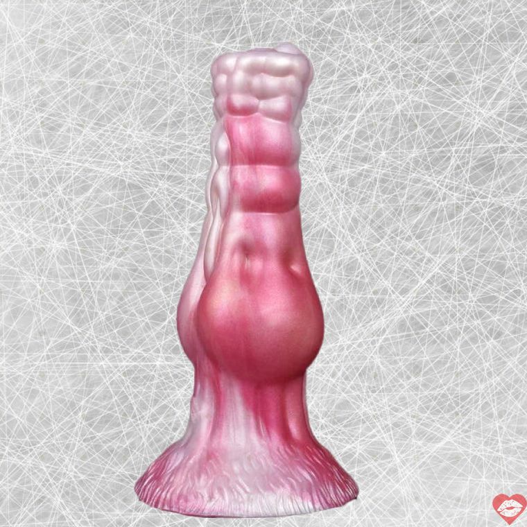 Pink Dog Knot Phồng Silicone Lấp Đầy Tuyệt Đối