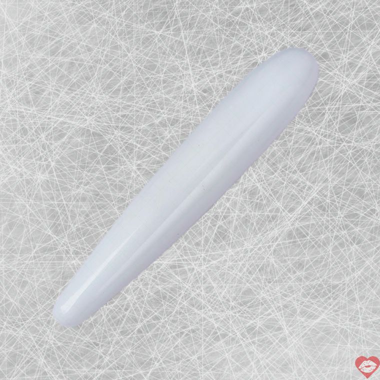 White Crystal Cone Dildo Massage Hai Đầu