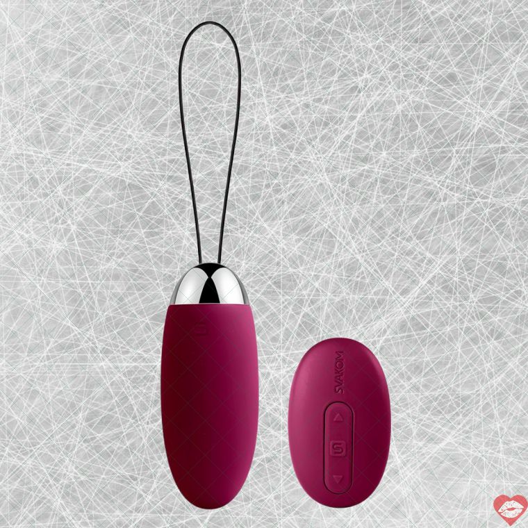 SVAKOM Elva Trứng Vibro Tím Remote 8cm 6 Mode