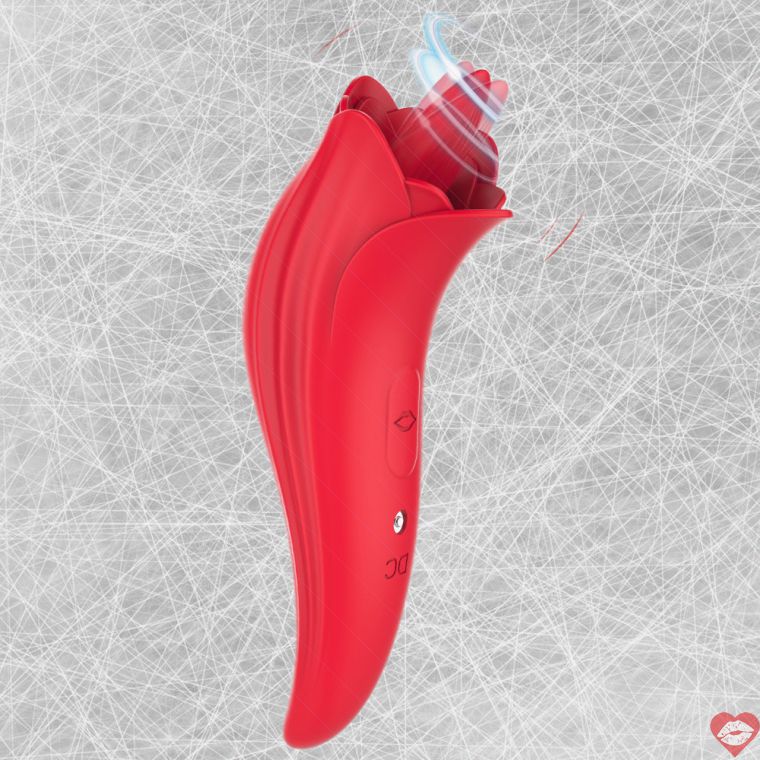 Máy lưỡi rung đỏ mini liếm clit yên tĩnh siêu thật 