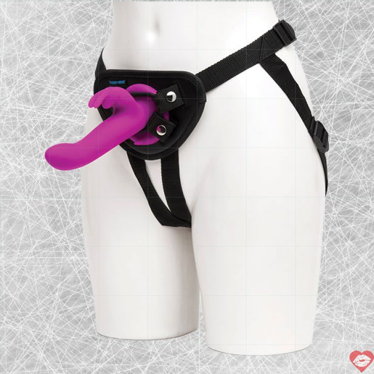 Happy Rabbit Strap Harness Cặp Đôi Chia Sẻ 