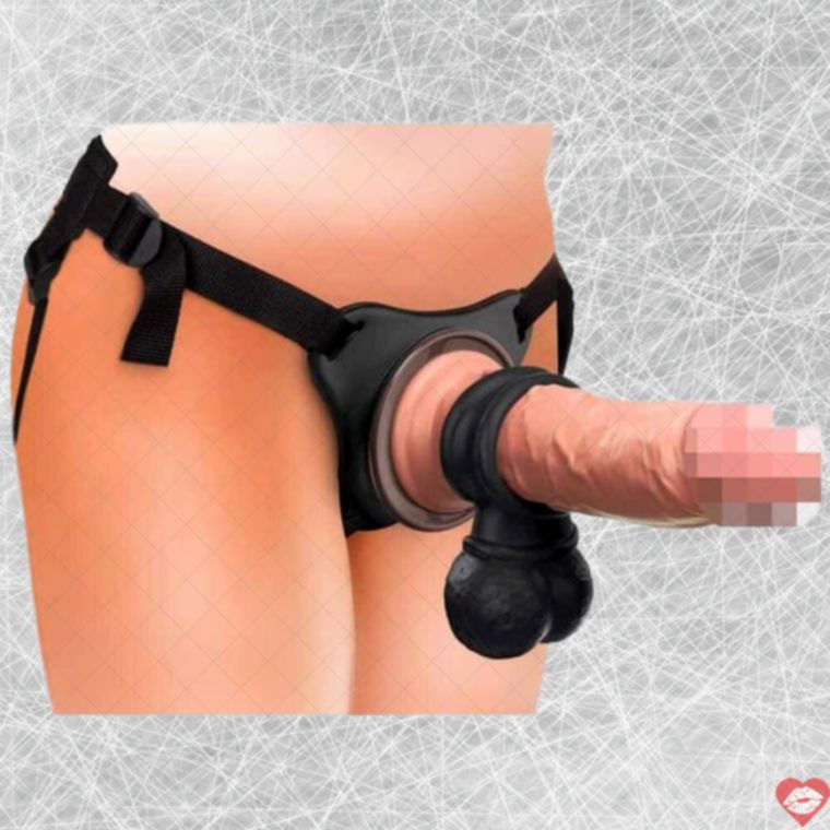 King Cock Harness Dildo Đen Cao Cấp Siêu Thực 