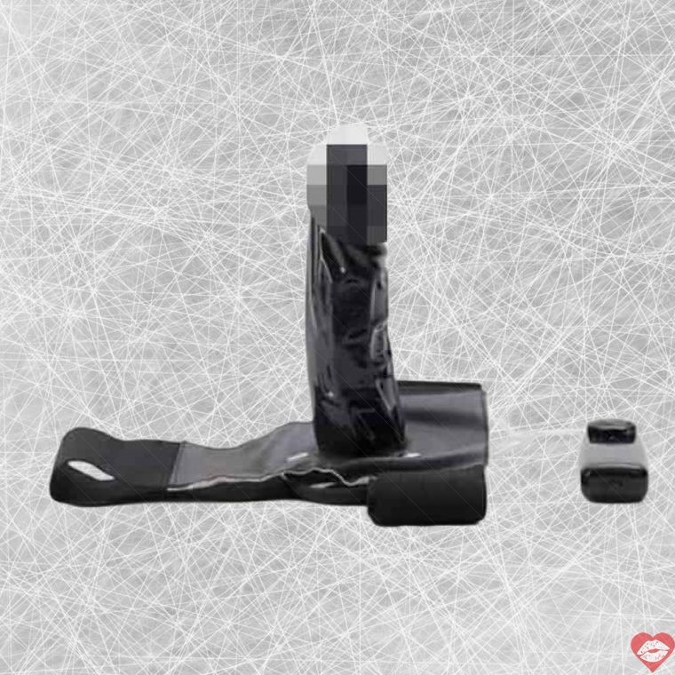 Straпон PVC Đen 18cm Rung Remote Cặp Đôi Đỉnh 