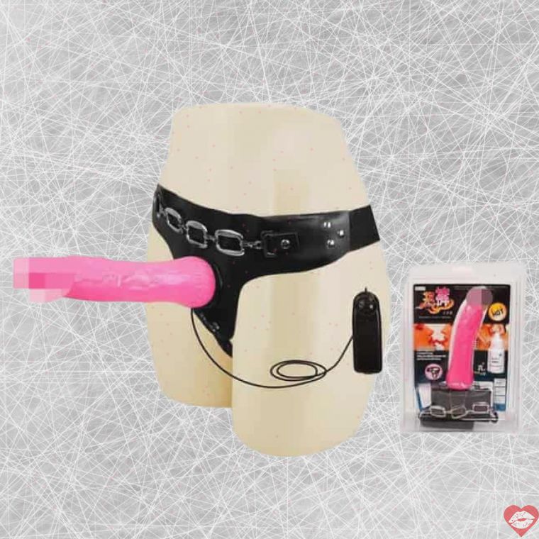 Strapon rung Baile hồng đàn hồi 18cm 4cm