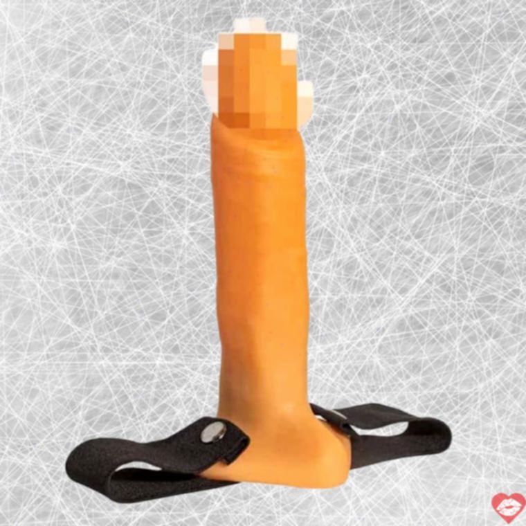 Strapon rỗng Jaga-Jaga 19.8cm da thịt kích thích cực sướng