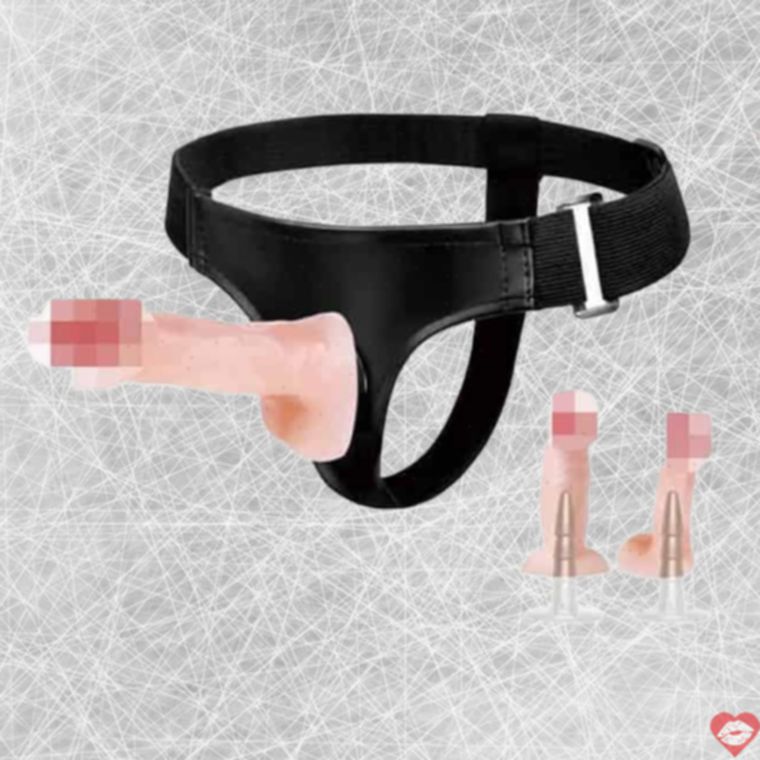 Strap-on Baile Jessica nude 2 đầu TPR 10cm quần lót